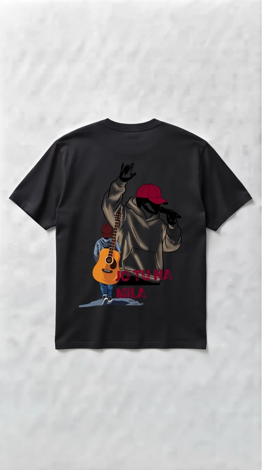 “Jo Tu Na Mila” tee in black