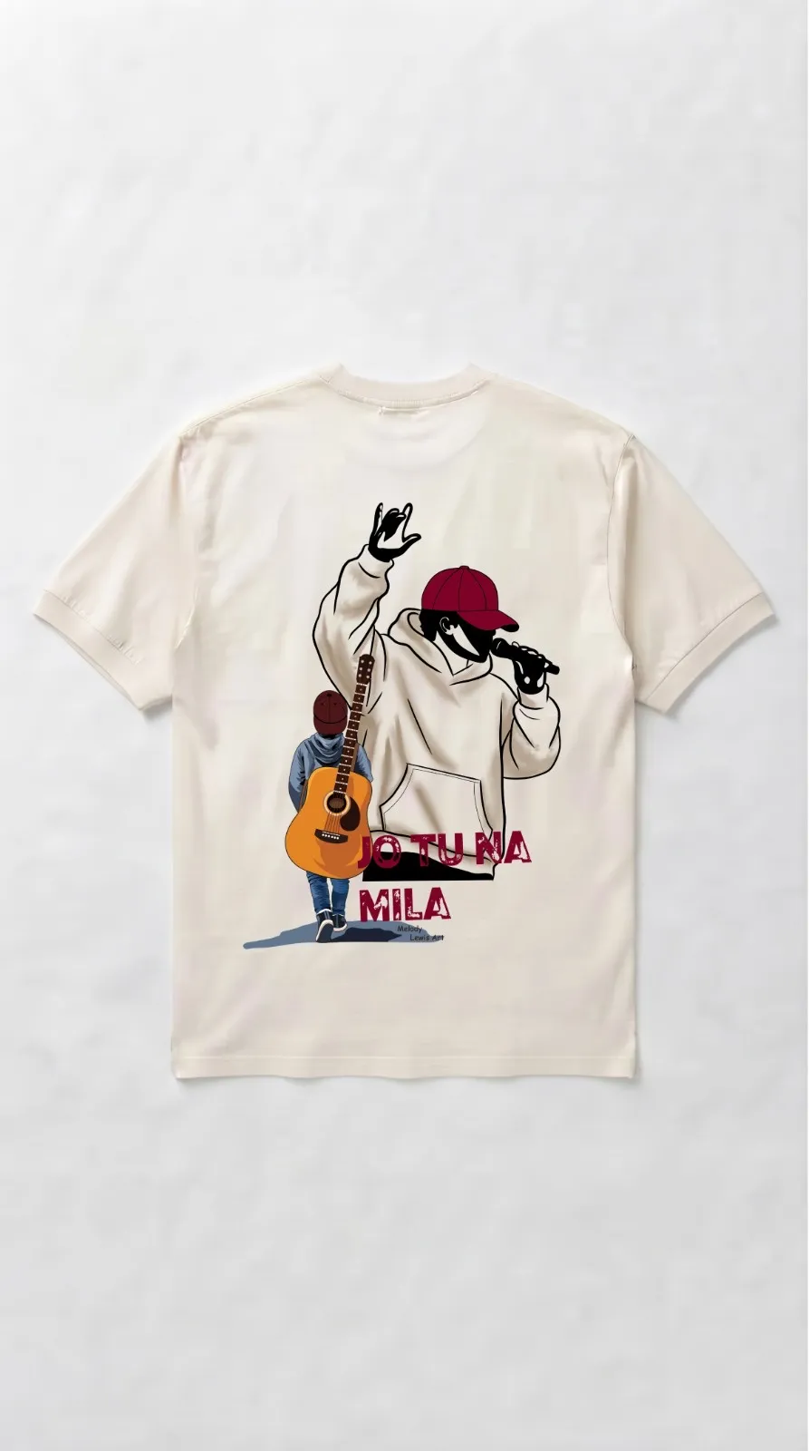 “Jo Tu Na Mila” tee in cream