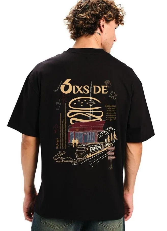 Sixside Burger tee, back print